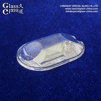 Οπτικά διαυγή υφή Pyrex Led Cover Lens για διαυγή έξοδο φωτισμού LED